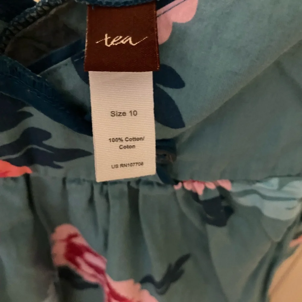 Tea Collection HSA size 10 Blue Floral Kids Dress
